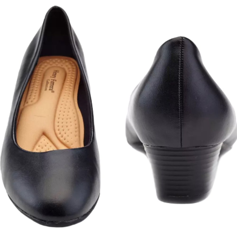 Henry Ferrera Slip On Classic Low Chunky Heal Pump